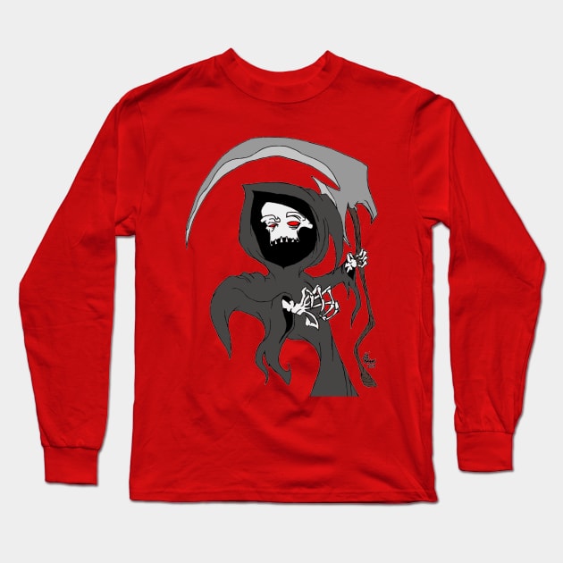 Grim Reaper Long Sleeve T-Shirt by raez0rface